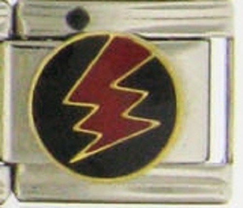 Red lighting bolt style - red,